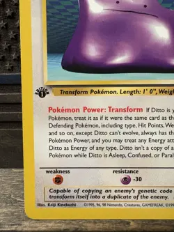 1999 Pokemon Fossil 1st Edition 18/62 Ditto - Image 4