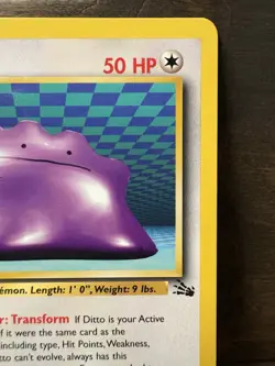 1999 Pokemon Fossil 1st Edition 18/62 Ditto - Image 5