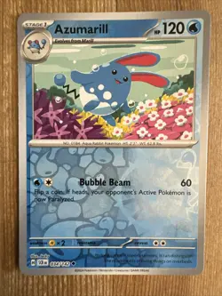 Azumarill 034/142 Reverse Holo Pokemon TCG: Stellar Crown Near Mint (NM) - Image 1
