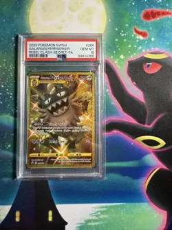 PSA 10 💎 Galarian Perrserker 2020 Pokemon #205 Rebel Clash-Secret-Fa RM - Image 1