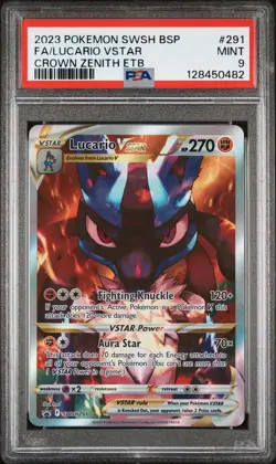Pokemon TCG Lucario Vstar SWSH291 Sword & Shield Promo PSA 9 - Image 1
