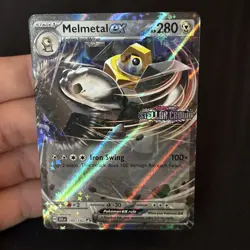 JUMBO Pokemon TCG Melmetal EX 105/142 Double Rare Holo Stellar Crown stamped - Image 1
