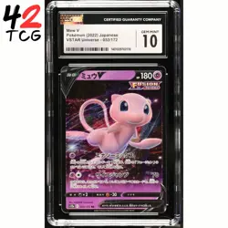 CGC Gem Mint 10 Mew V 053/172 Pokemon Japanese VSTAR Universe s12a - Image 1