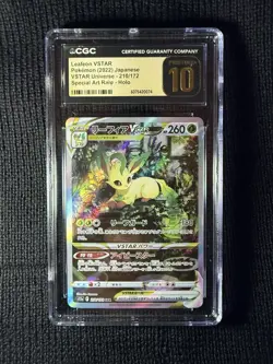 2022 Pokemon Vstar Universe Leafeon Vstar Holo SAR CGC Pristine 10 Japanese - Image 1