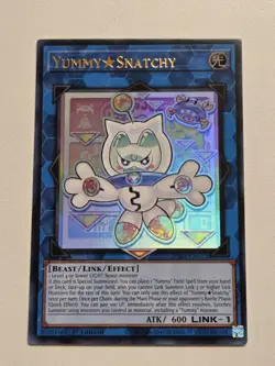 Yummy Snatchy JUSH-EN022 + Field Center Justice Hunters Yugioh 1st Edition Mint - Image 2