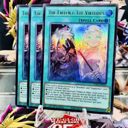 3x Yugioh Playset The Fallen & The Virtuous CH01-EN019 Ultra Rare 1st Near Mint - Image 1