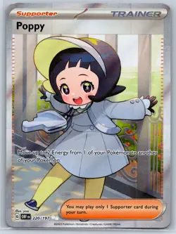 Poppy - Full Art - Obsidian Flames OBF 220/197 Ultra Rare Pokemon Card NM - Image 1