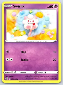 Swirlix - Silver Tempest 083/195 Asako Ito Pokemon Card NM - Image 1