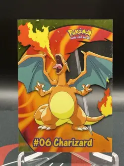 2000 Topps Charizard #6 Clear Card Pokemon TV Animation Series EX NM - Image 1