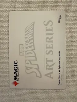 MTG Gwen Stacy Art Card 34/54 (Gold Stamped) Marvel's Spider-Man NM - Image 2