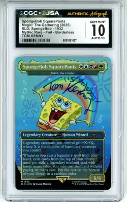 CGC GEM MINT 10 Auto 10 Tom Kenny SpongeBob SquarePants SDL M 1932 Foil - Image 1