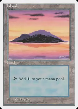 5x Island Basic Land (Random art versions) - LP - 4th Edition mtg - Image 1