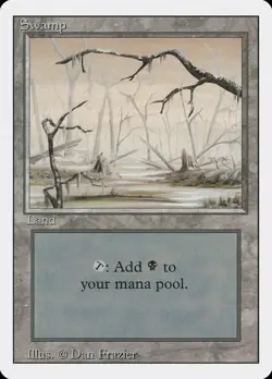 8x Swamp Basic Land (Random art versions) - MP - Revised Edition mtg - Image 1