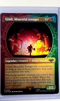 MTG Magic The Gathering Lord of the Rings Showcase Foil Gimli Mournful Avenger - Image 1