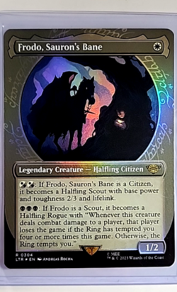MTG Magic The Gathering Lord of the Rings Showcase Foil #304 Frodo Saurons Bane - Image 1