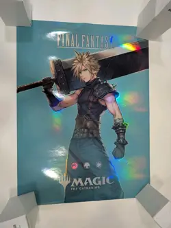 MTG MAGIC - Poster Foil - Final Fantasy - Cloud Strife - 61x46 cm - New ENG - Image 1