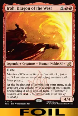 1x - Iroh, Dragon of the West - FOIL #119 - Avatar: Eternal - NM MTG - Image 1