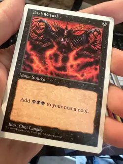 Dark Ritual 5th/Fifth Edition Misprint - Ink Splotch on Top (LP almost NM) - Image 1