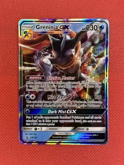 Pokemon Greninja GX TCG SM197 Sun & Moon Rare Holo Black Star Promo - Image 1