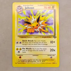 Jolteon 20/64 Jungle Unlimited 1999 Pokemon Vintage Non holo LP Lightly Played - Image 1