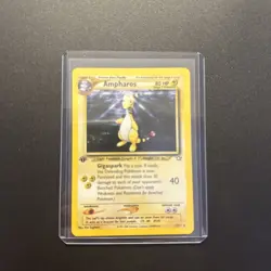 Ampharos 001/111 Neo Genesis Unlimited Holo Rare 1999 Vintage Pokemon TCG LP - Image 1