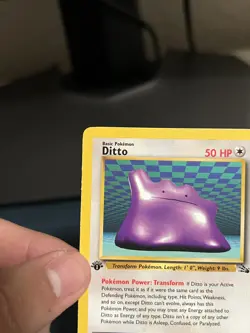 Pokemon TCG Fossil Ditto 18/62 1st Edition Non-Holo Rare - Image 4