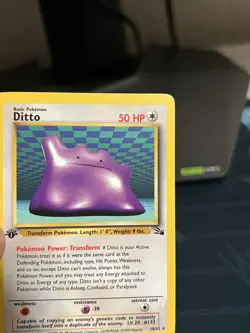 Pokemon TCG Fossil Ditto 18/62 1st Edition Non-Holo Rare - Image 5