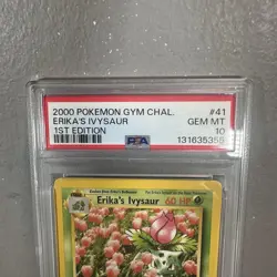 Erika's Ivysaur 1st Edition 2000 Pokemon Gym Challenge PSA 10 Gem Mint - Image 2