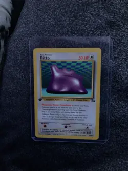 Pokemon TCG Ditto Fossil 18 Regular 1st Edition Rare - Image 1