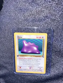 Pokemon TCG Ditto Fossil 18 Regular 1st Edition Rare - Image 2