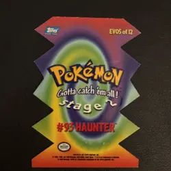 Topps Pokemon TV Animation Edition Series 3 Die Cut Haunter NM - Image 2