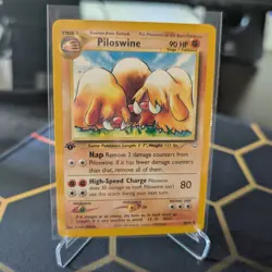 Pokemon TCG Piloswine 36/64 Uncommon Card Neo Revelation 1st Ed LP - Image 1
