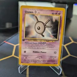 Pokemon TCG Unown [K] 58/64 Common Card Neo Revelation 1st Ed LP - Image 1