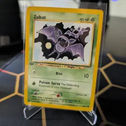 Pokemon TCG Zubat 59/64 Common Card Neo Revelation 1st Ed LP - Image 1