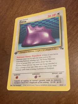 Pokemon TCG Fossil Ditto 18/62 1st Edition Non-Holo Rare - Image 2