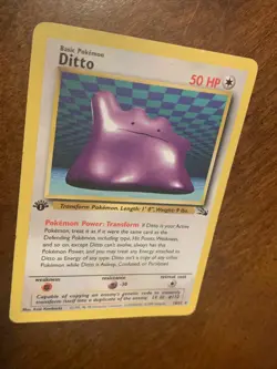 Pokemon TCG Fossil Ditto 18/62 1st Edition Non-Holo Rare - Image 3
