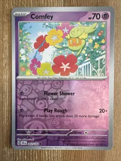 Comfey 063/142 Reverse Holo Pokemon TCG: Stellar Crown Near Mint (NM) - Image 1