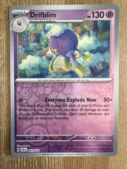 Drifblim 061/142 Stellar Crown Reverse Holo Pokemon Card NM - Image 1