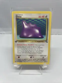 Pokemon TCG Ditto 18/62 Fossil Set 1st Edition Trading Card - Image 1
