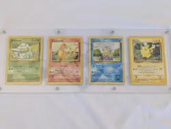 Vintage 1999 Pokemon Cards Charmander Squirtle Bulbasaur Pikachu Base Set - NM - Image 1