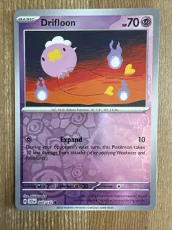 Drifloon 060/142 Stellar Crown Reverse Holo Pokemon Card NM - Image 1