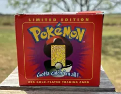 Vintage 1999 Pokemon Jigglypuff 23k Gold-plated Limited Edition Unopened - Image 1