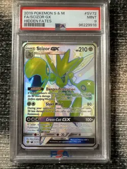 Scizor GX SV72/SV94 Hidden Fates Shiny Vault Holo PSA 9 - Mint - Pokemon - Image 1