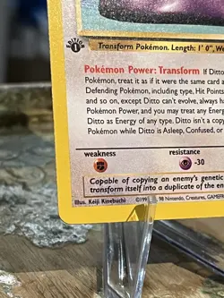1999 Pokemon Ditto 1st Ed Fossil #18 630P - Image 5
