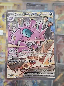 2025 Pokemon Scarlet & Violet Destined Rivals Team Rocket's Nidoking ex #233/182 - Image 1