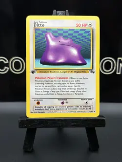 Pokemon TCG Fossil Ditto 18/62 1st Edition Non-Holo Rare LP - Image 2