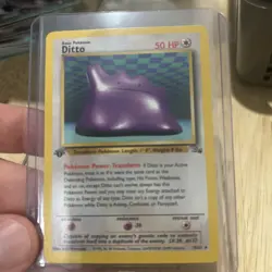 Ditto 1st Edition 18/62 - Fossil Set 1999 Pokemon TCG Non Holo NM Near Mint Rare - Image 1