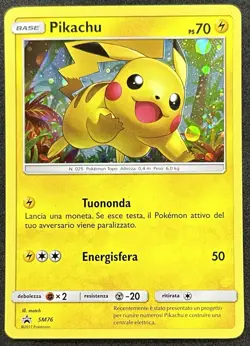 POKEMON⚡PIKACHU⚡SM76~SM BLACK STAR PROMO~ITA~LP - Image 1