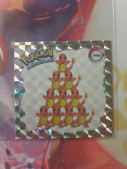 1999 Pokemon Charmander Prism Holo Artbox Sticker Lightly Played - Image 1
