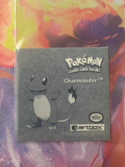 1999 Pokemon Charmander Prism Holo Artbox Sticker Lightly Played - Image 2